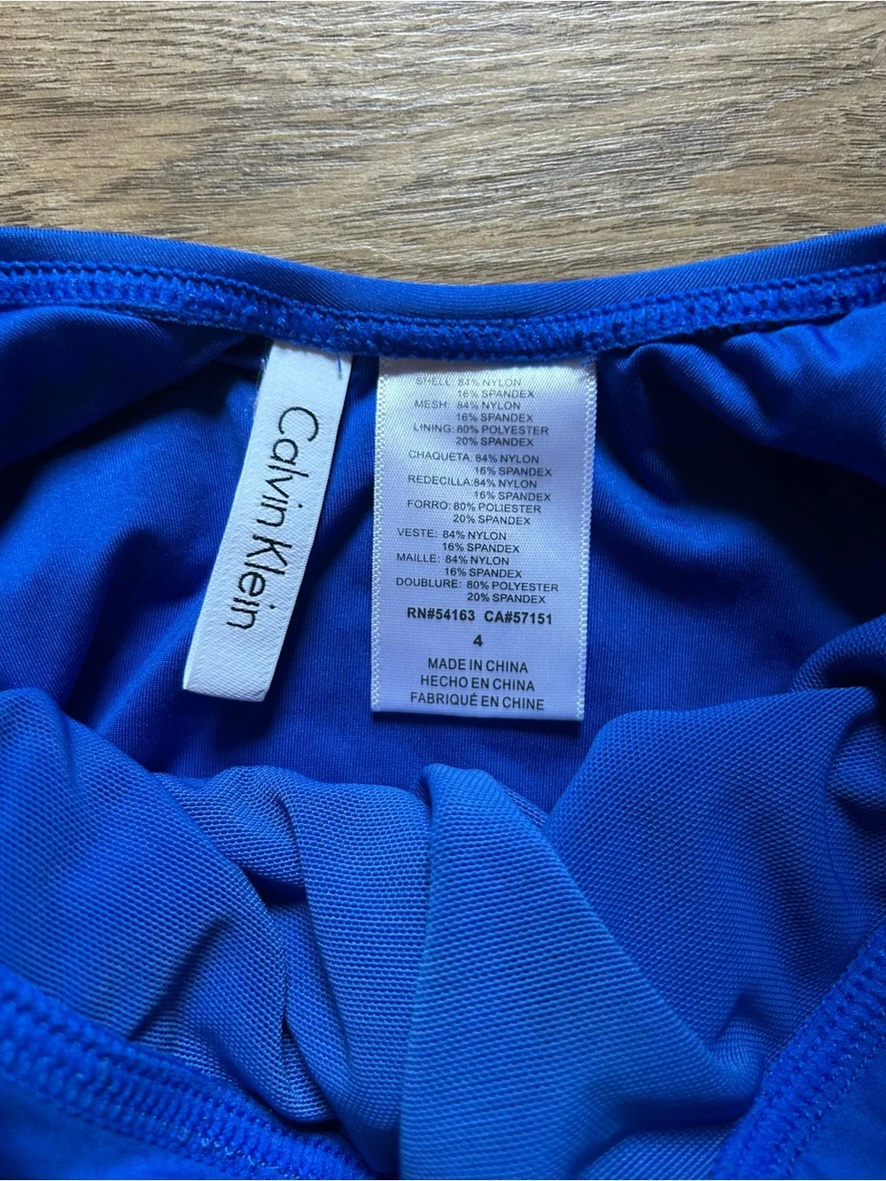 Calvin Klein Royal Blue One Piece Swimsuit